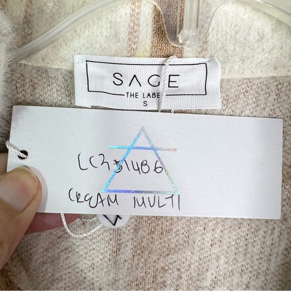 NWT Sage The Label Double Breasted Window Pane Soft Furry Pea Coat Women’s Sz S - Picture 9 of 10